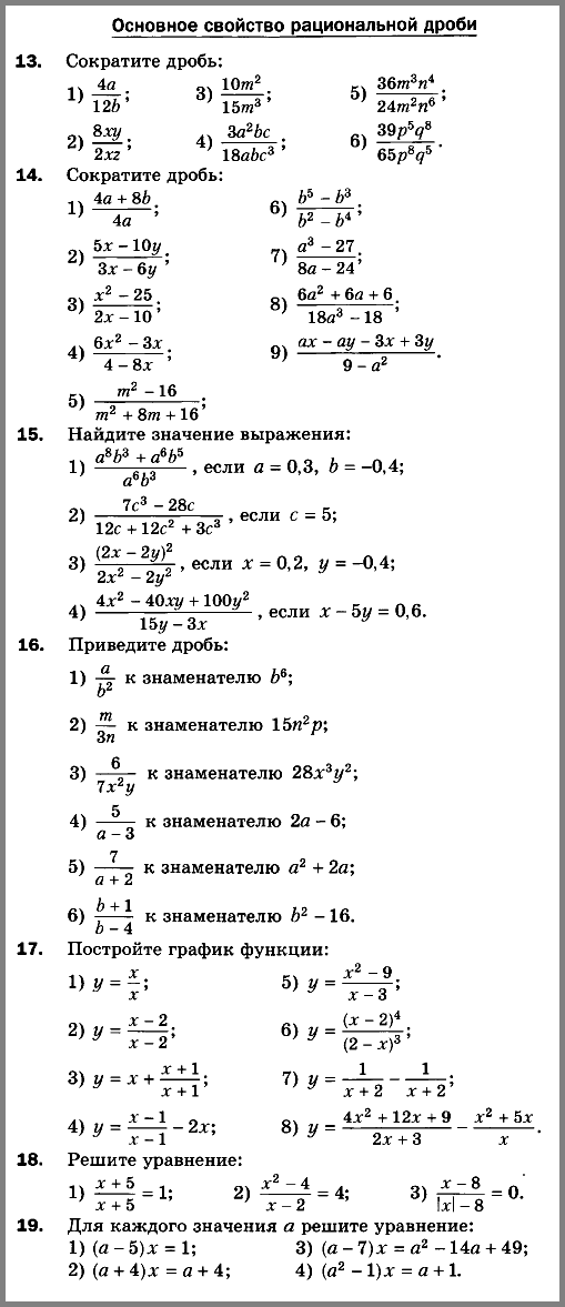 Алгебра 8 Мерзляк С-03 В1