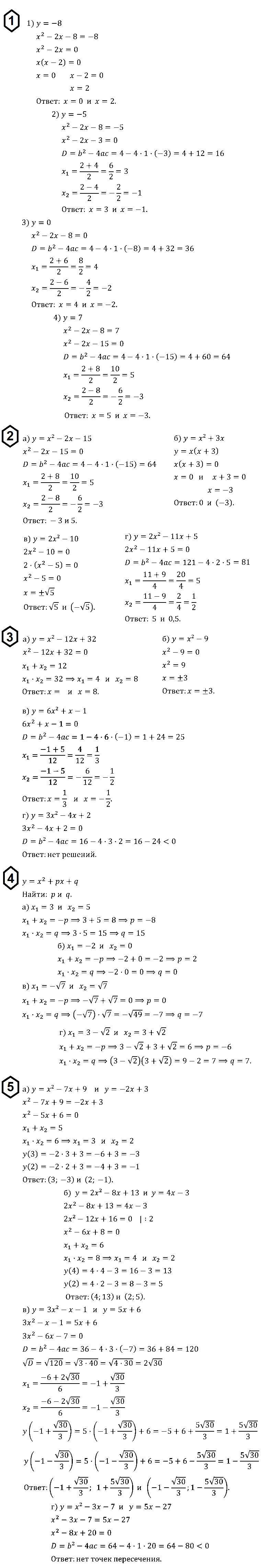 Алгебра 8: С-53 Определение квадратичной функции