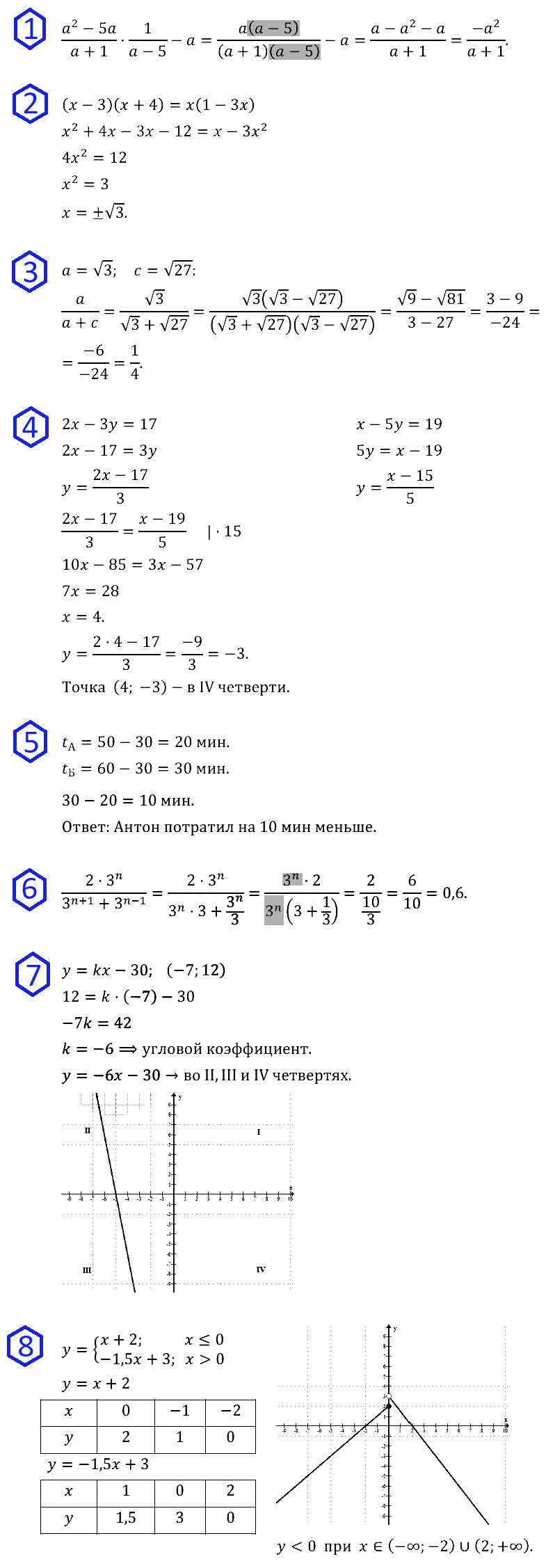 Алгебра 8 Дорофеев КР-9 В4